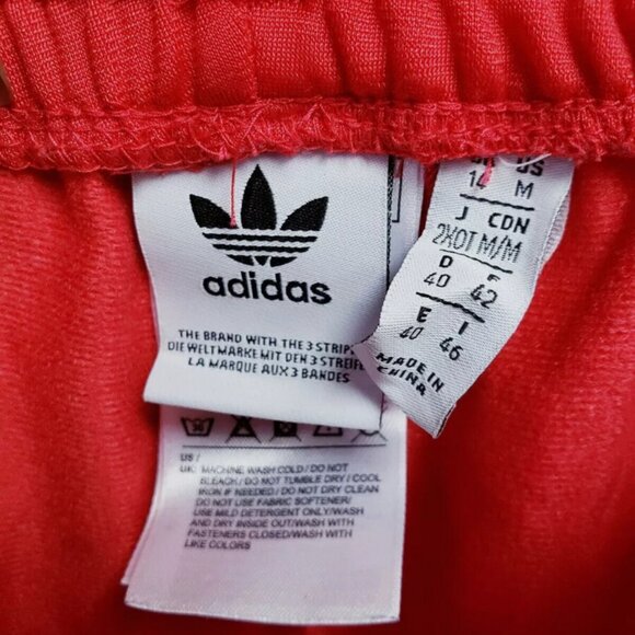 Adidas Button Side Tracksuit Sports Sweats Activewear Red Size US M Logo! - Picture 5 of 7